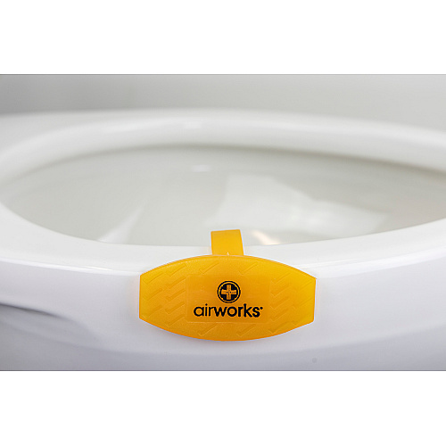 Airworks Bowl Clip Air Freshener, Mango Deodorizer For Toilets And Urinals, Long-lasting Restroom Odor Control, Orange, Box Of 12 (AWBC007-BX)