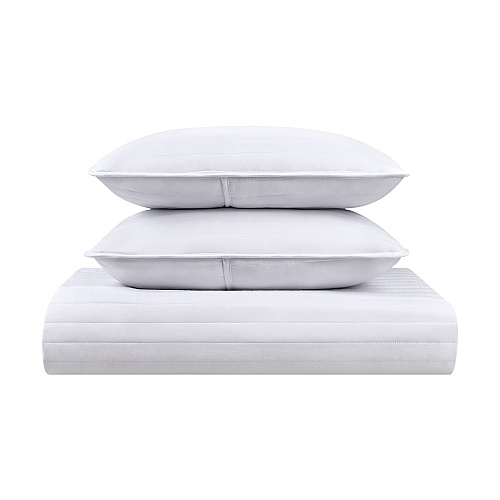 Host & Home Brushed Microfiber Quilt Set - King, White - Case Of 4 (MFQT-KSET-WH)
