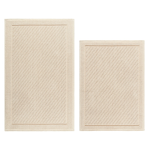 Host & Home Cotton Bath Mat Set 17x24/20x32 - Almond Milk - 2pc Set (P-HH-BM-2PK-BG)