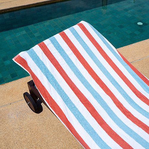 Cabo Cabana Beach Towel 30x70 Orange/blue - Pack Of 4 (CABOCABANA-OR/BL)