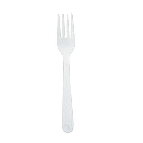 Heavy Weight Polypropylene Unwrapped Fork, White (1000 Per Case), Case Of 1000 (CPPHWFKBKW1)