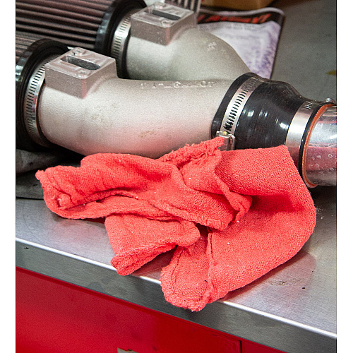 Messy Mechanic Shop Towels 12x14 Red - Bag Of 50 (AT-STB50-BG)