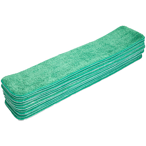 Microfiber Flat Wet Mop - 24", Green - Pack Of 12 (M830024G)