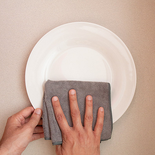 Silversure Anti-microbial Cleaning Cloth 12x12 Gray, Case Of 240 (M915SLV-FG)