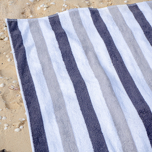 Cabo Cabana Beach Towel 30x70 Black/grey - Case Of 24 (CABOCABANA-BK/GY-CS)