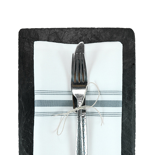 Mariposa Bistro Napkin 18x22 Gray Stripe - Pack Of 12 (BISTRO-GY)