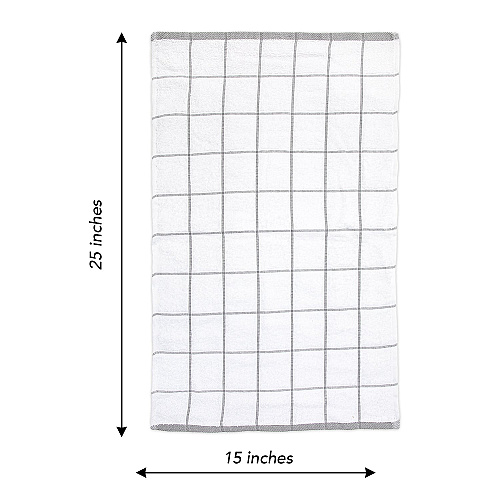 Cooks Linen Kitchen Towel 15x25 Grey - Pack Of 12 (KT-GREY)