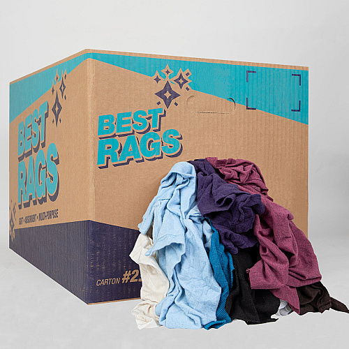 R-c45 T-shirt Reclaimed Rags Colored - 25lb Box (R-C45-25)