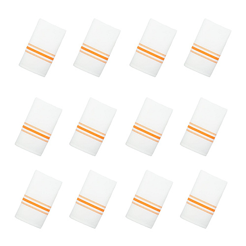 Mariposa Bistro Napkin 18x22 Orange Stripe - Case Of 120 (BISTRO-ORG-CS)