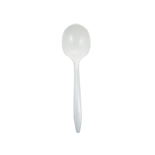 Medium Weight Polypropylene Unwrapped, Soup Spoon, White (1000 Per Case, Case Of 1000 (CPPMDSSBKW1)
