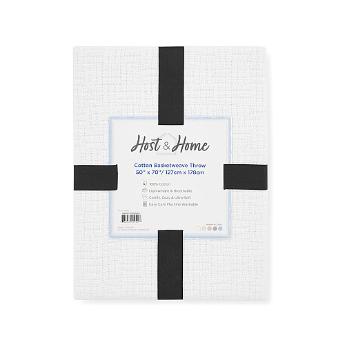 Host & Home Cotton Throw Blanket 50x70 White - 1 Each (P-THCOT-5070-WH)