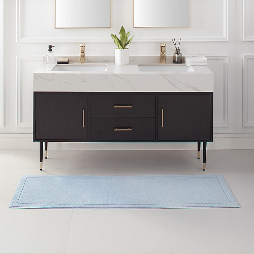 Host & Home Cotton Bath Mat 20x60 Light Blue - Case Of 4 (HH-BM-2060-LB)