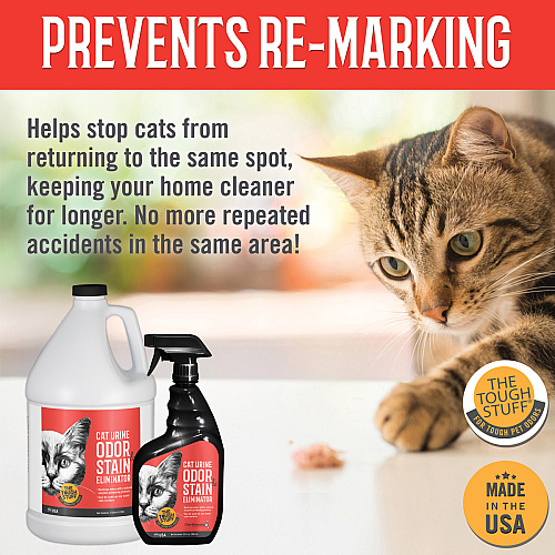 Tough Stuff Cat Urine Odor & Stain Eliminator, Original - 1 Gallon Bottle (P128CUR)
