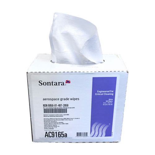 Sontara Aerospace Grade Wipers, White, 9x16.5, Creped, Interfold, 100/bx, 8 Bxs/cs, Case Of 800 (AC9165)