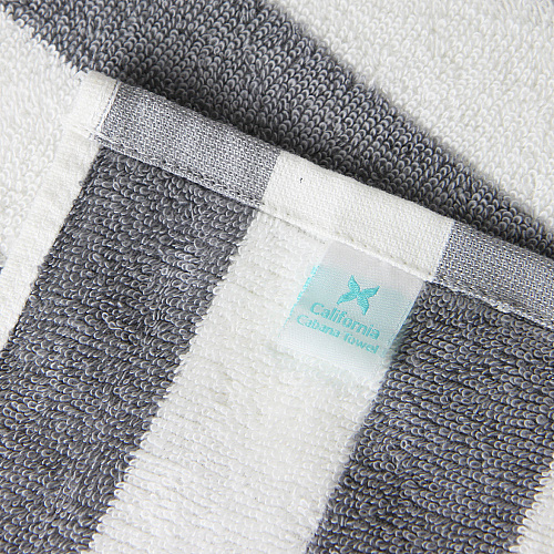 California Cabana Beach Towels 30x70 Gray - Pack Of 4 (PNP-CABANA-GY)