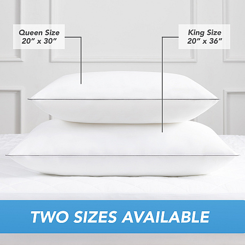 Host & Home Bed Pillow 2pk Queen 20x30 - Case Of 8 (HH-2PK-PIL-QN)