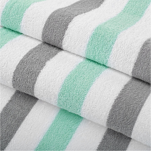 Cabo Cabana Beach Towel 30x70 Grey/green - Pack Of 4 (CABOCABANA-GY/GR)