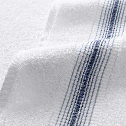Aston & Arden Turkish Striped Washcloth 13x13 Crystal - Pack Of 8 (WC-STT-1313-1.75-CYT)