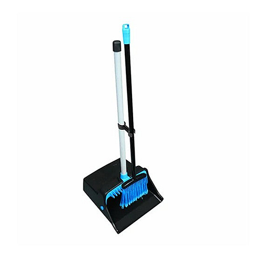 Impact Lobby Dustpan Pvc Handle With Broom, Black/blue - 1 Each (T0014-00)