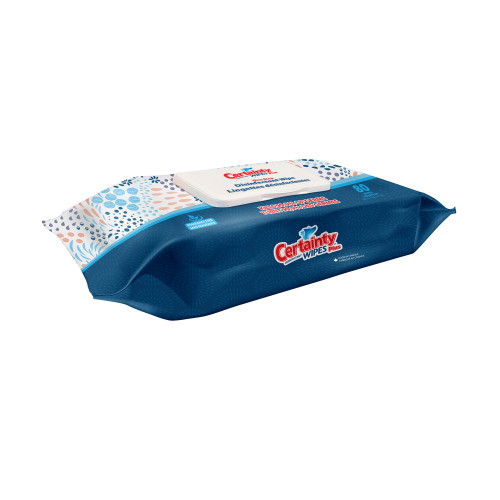 Certainty Plus Disinfectant Wipes Flat Pack, 8”x6”, 80 Wipes/flat Pack - Case Of 12 Packs (91280)