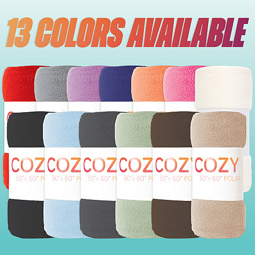 Cozy Soft Polar Fleece Throw 50x60 Assorted - Case Of 12 (FLC-PLR506012PK-ASST)