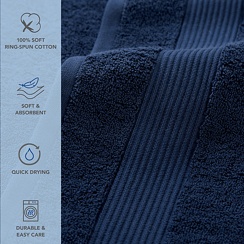Host & Home Washcloth 13x13 Navy - Pack Of 12 (WC-HH-1313-1.5-NVY)
