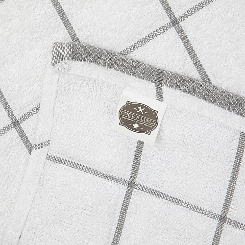Cooks Linen Kitchen Towel 15x25 Grey - Pack Of 12 (KT-GREY)