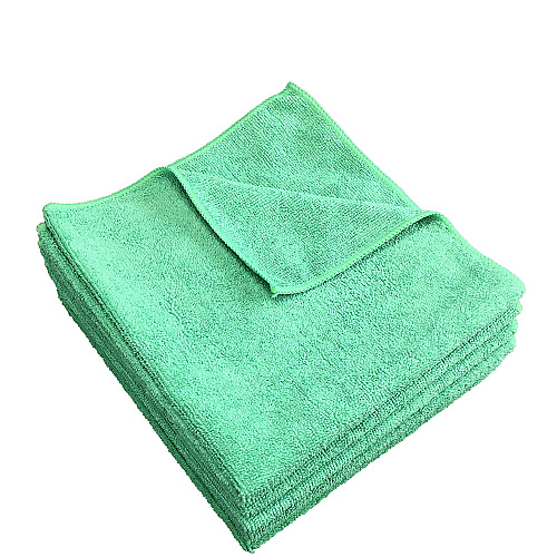 Smart Choice Microfiber Cloths 14x14 38gm Green, Pack Of 12 (PNP915170G)