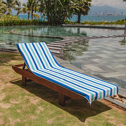Cabo Cabana Chaise Cover 30x85 Navy/blue - Pack Of 2 (CC-CABOCABANA-NV/BL)