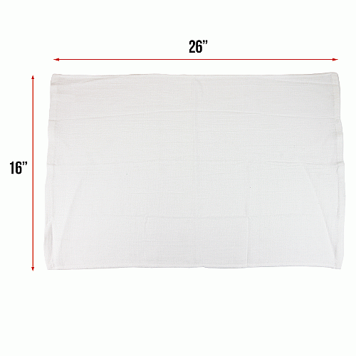 Huck Cotton Cleaning Towels 16x26 White - Pack Of 12 (ABSBNT-WHTE)