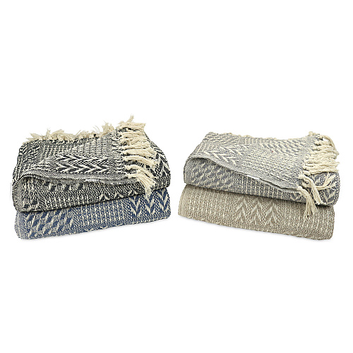 Common Ground Throw 50x70 Block Pattern - Case Of 12 (THROW-BLK-50X70-CS)