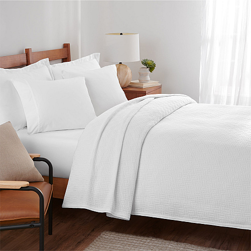 Host & Home Cotton Bed Blanket Queen White - 1 Each (P-BKCOT-9090-WH)