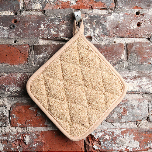 Cooks Linen Pot Holder 7x7 Tan - Case Of 144 (POT-TAN-CS)