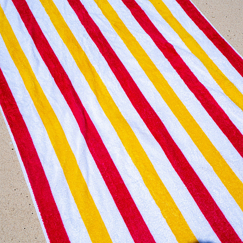 Cabo Cabana Beach Towel 30x70 Red/yellow - Case Of 24 (CABOCABANA-RD/YL-CS)