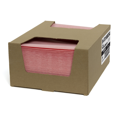 Saniworks Deluxe Towels, Poly/rayon, Salmon, 13x21, 1/4 Fold - Case Of 150 (N-F310QCSA)