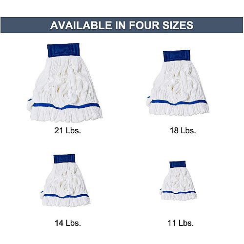 Microfiber Tube Mop - 11oz, White, Case Of 12 (M600011W-CS)