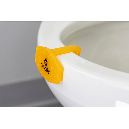 Airworks Bowl Clip Air Freshener, Mango Deodorizer For Toilets And Urinals, Long-lasting Restroom Odor Control, Orange, Box Of 12 (AWBC007-BX)