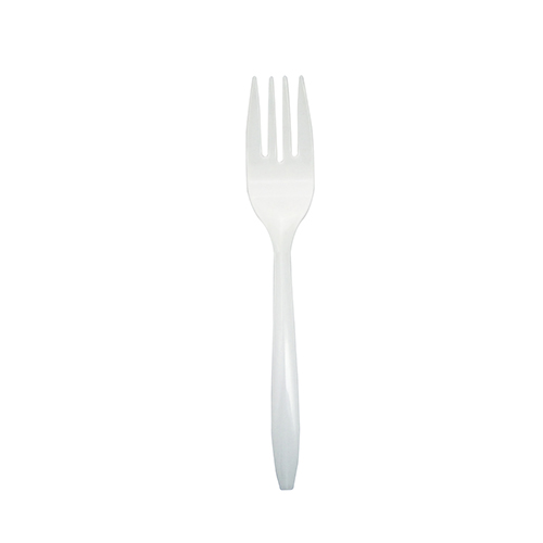 Medium Weight Polypropylene Unwrapped, Fork, White (1000 Per Case), Case Of 1000 (CPPMDFKBKW1)