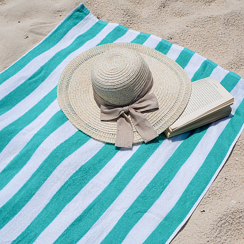 California Cabana Beach Towels 30x70 Green - Case Of 24 (CABANA-GR-CS)