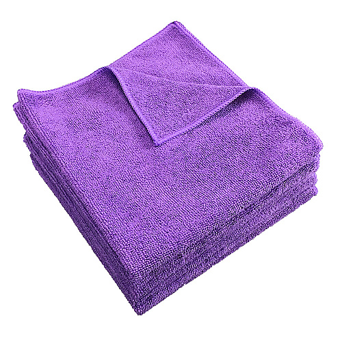 Smart Choice Microfiber Cloths 16x16 45gm Purple, Pack Of 12 (PNP915101PU)