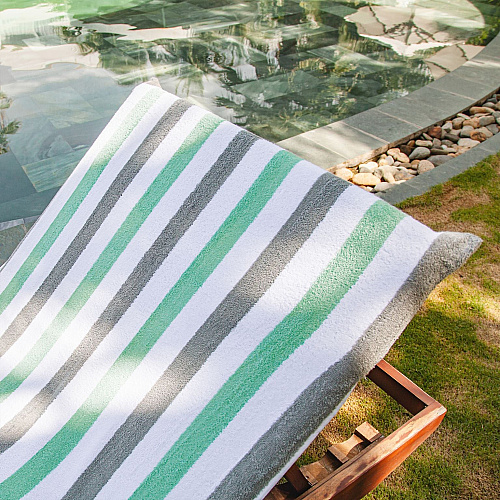 Cabo Cabana Chaise Cover 30x85 Grey/green - Pack Of 2 (CC-CABOCABANA-GY/GR)