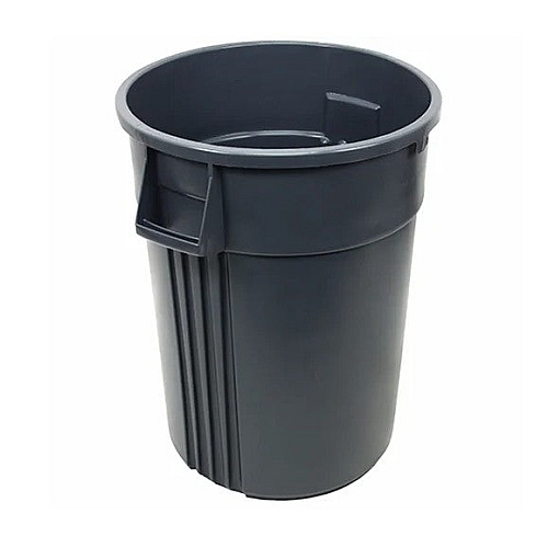 Gator Plus Container 44 Gallon, Gray Heavy-duty Trash Can, Air-venting Passages, Wide Bottom Hand Grips, Ergonomic Handles, Smart Nesting Design, Case Of 4 (7744-3)