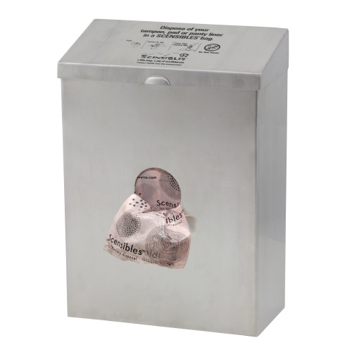 Scensibles Combination Receptacle Dispenser, Stainless Steel, 11"x8"x4", 1 Each, 10/cs (CDSS)