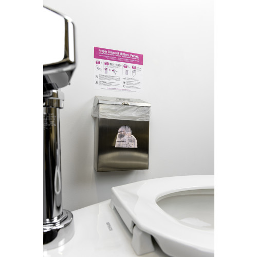 Scensibles Combination Receptacle Dispenser, Stainless Steel, 11"x8"x4", 1 Each, 10/cs (CDSS)