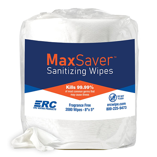 Maxsaver Sanitizing Wipes, 2000/rl - Case Of 4 Rolls (BW8000)