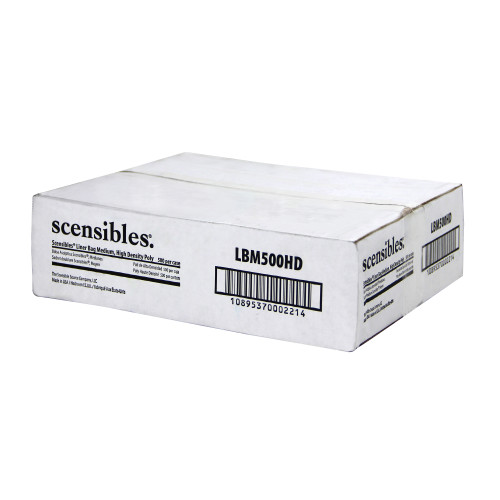 Scensibles Poly Liner Bags, Natural, 12 Microfiber, 10"x4"x12", 500/cs, Case Of 500 (LBM500HD)