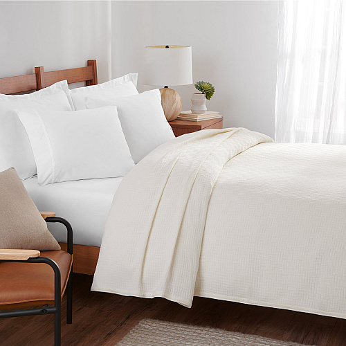Host & Home Cotton Bed Blanket Twin Ivory - 1 Each (P-BKCOT-6890-IV)