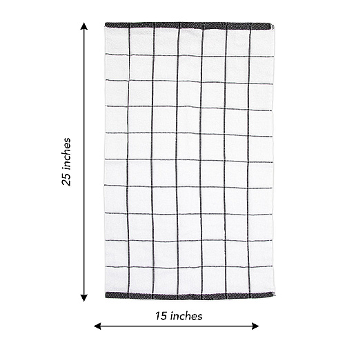 Cooks Linen Kitchen Towel 15x25 Black - Case Of 144 (KT-BLACK-CS)