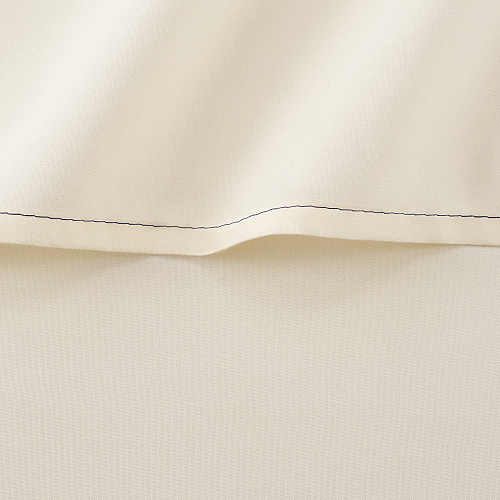 Host & Home Microfiber Flat Sheets Queen - Ivory W/ Blue Hem - Pack Of 6 (P-MFS-90110-IV)