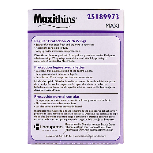 Pad Maxi With Wings, Case Of 250 (25189973)